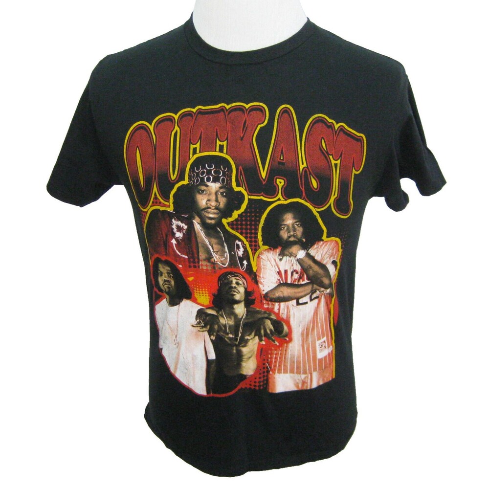 OUTKAST Men's (Size Medium) Black Short Sleeve Band Graphic T-Shirt Rap Hip Hop